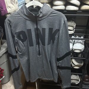 PINK Victoria's Secret Charcoal Zip-Up Sweater